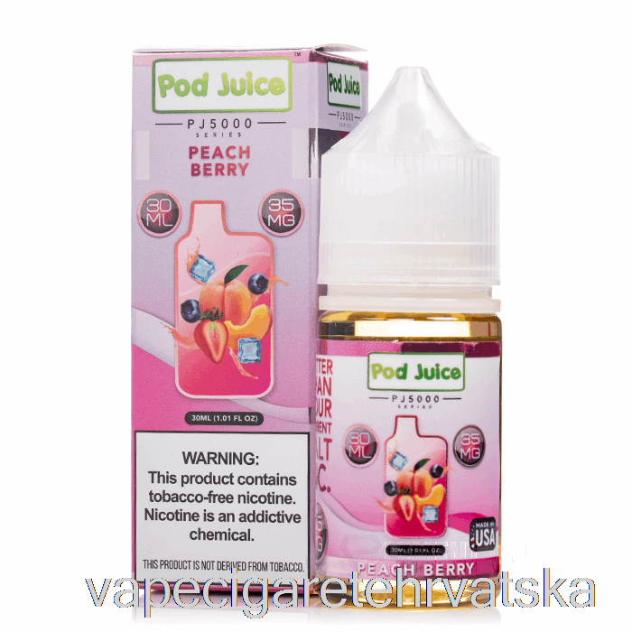 Vape Cigareta Bobica Breskve - Sok Od Mahuna Pj5000 - 30 Ml 35 Mg